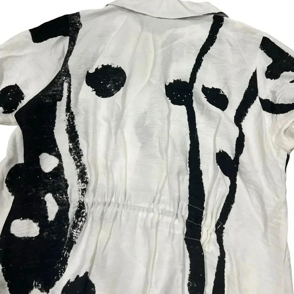 Neo Noble White Artsy Cinched Shirt Dress M - Picture 6 of 8